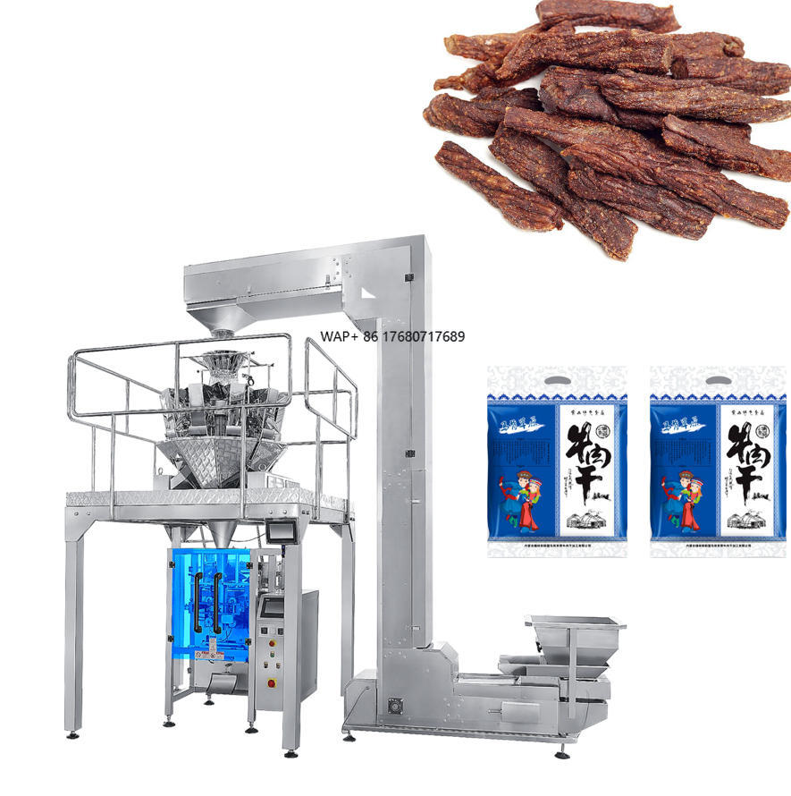 Jerky Beef Pack - 자동 다중 헤드 계량 수직 포장