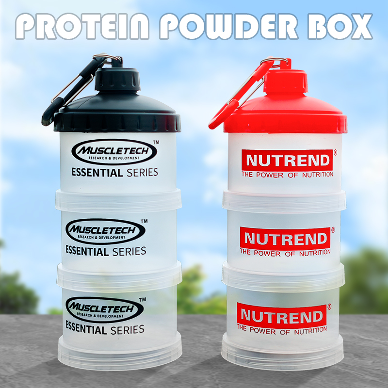 Protein Bar Box - 3 레이어 휴대용 단백질 파우더 상자