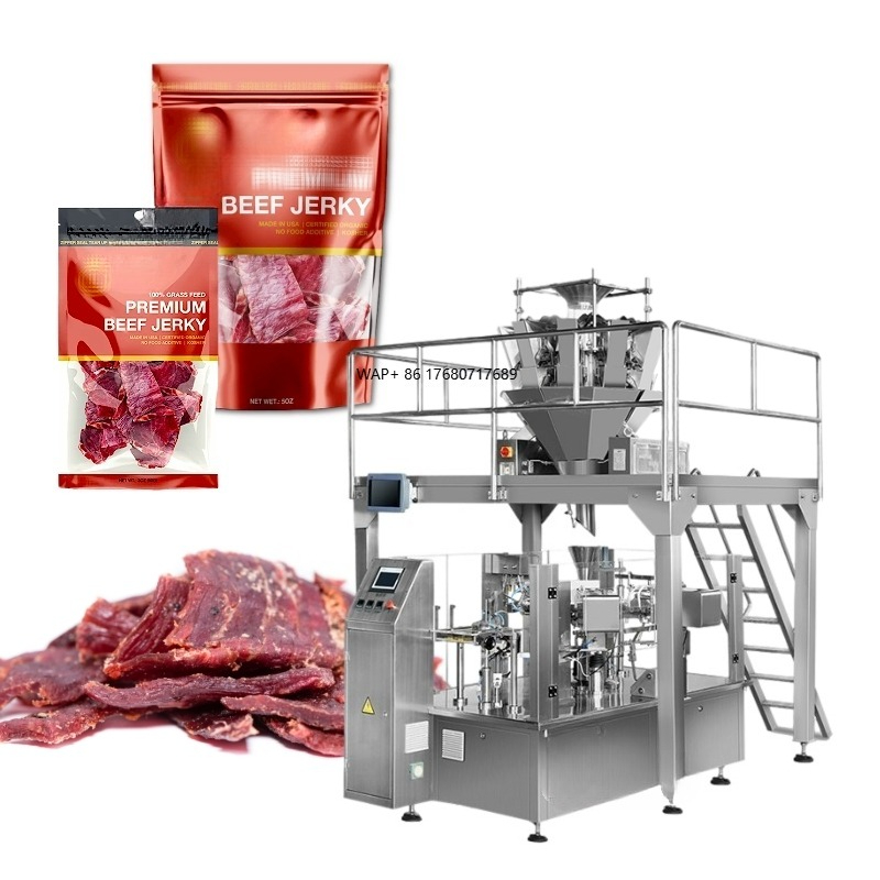 Jerky Beef Pack - 자동 스탠딩 파우치 지퍼백 육포 미니