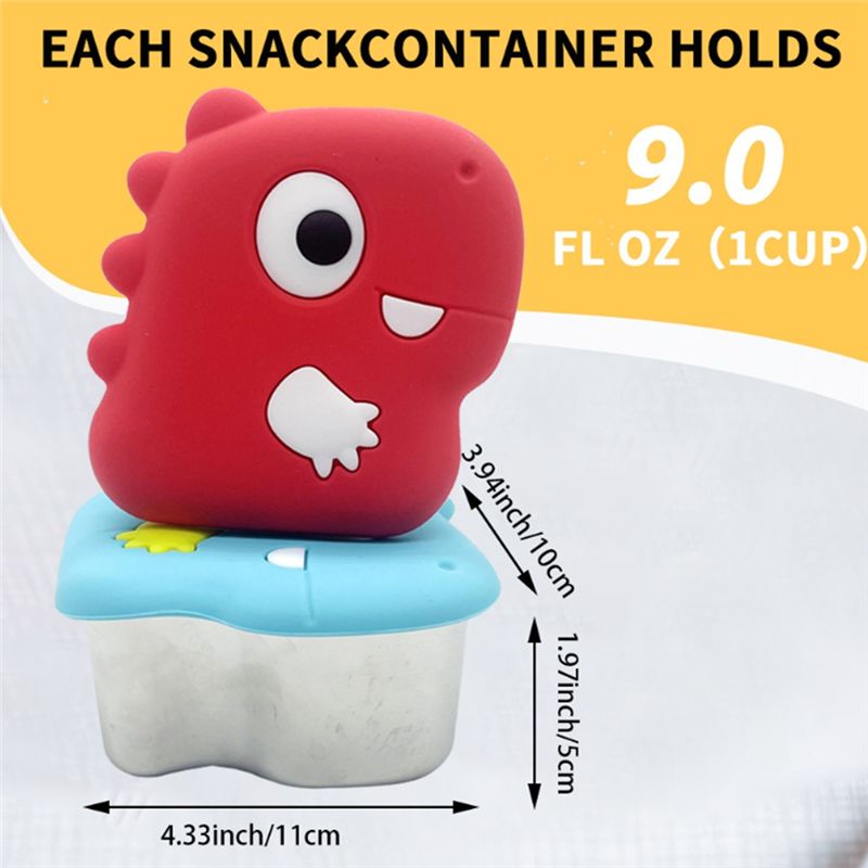 AA94-304 스테인리스 스틸 공룡 모양 스낵 박스, - Snacks Food Usa 리뷰 및 가격