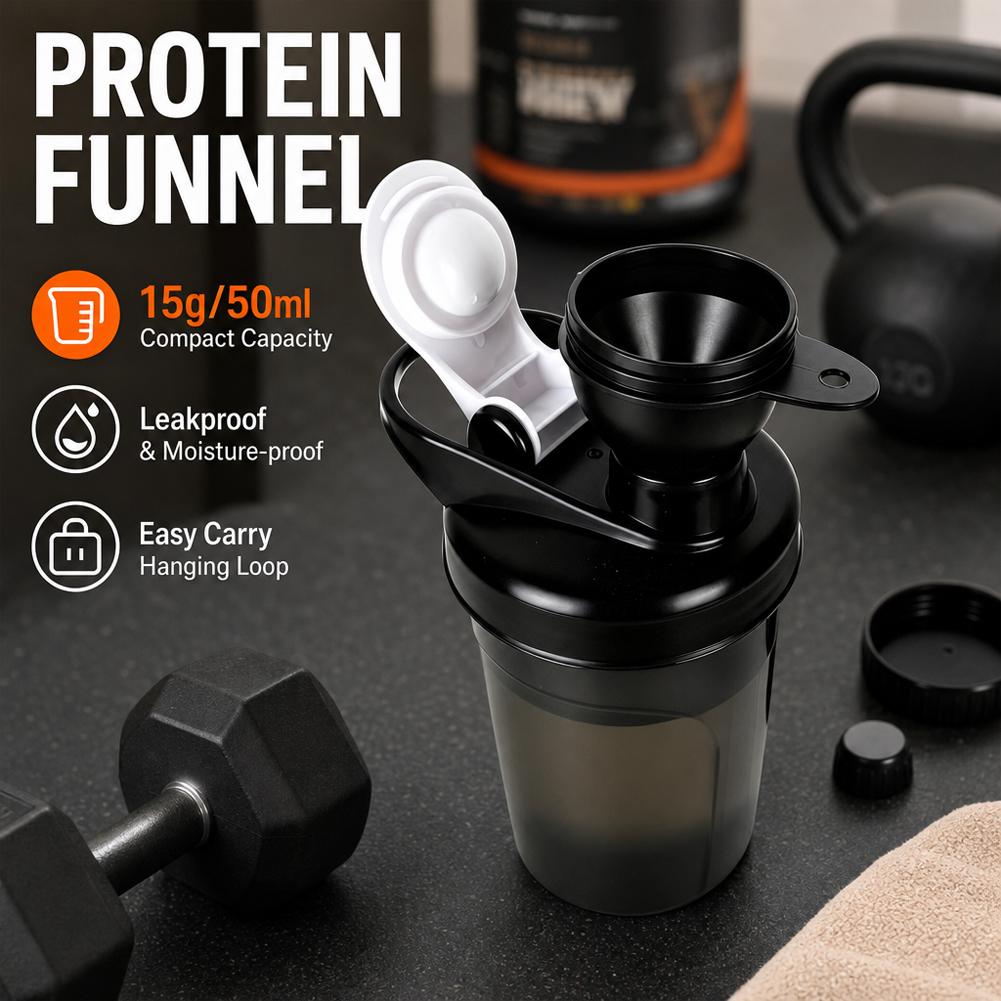PP 플라스틱 단백질 파우더 깔때기형 용기 50ml 휴 - Protein Bar Box 리뷰 및 가격