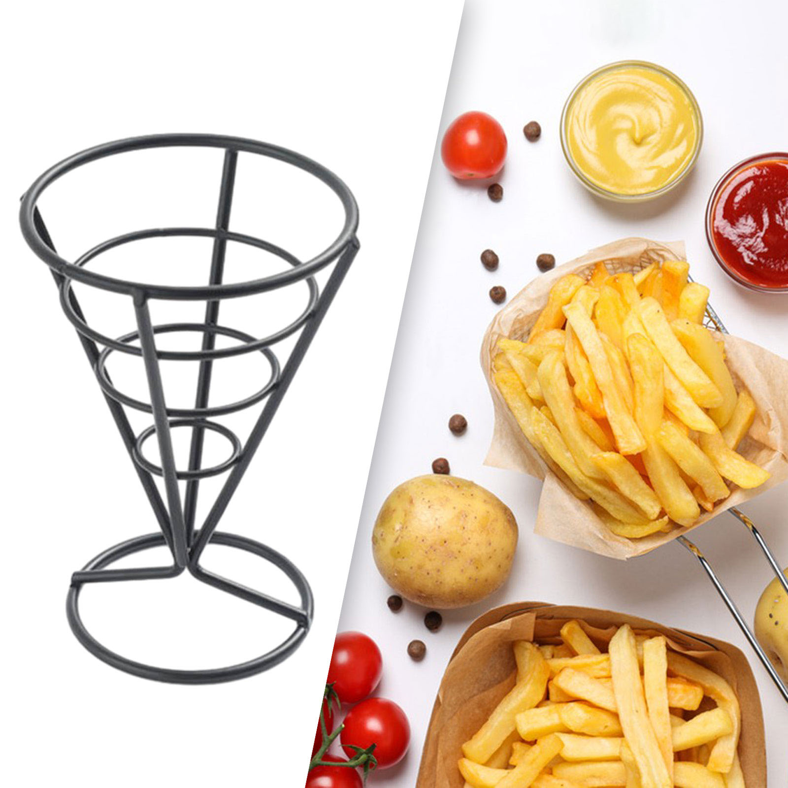 재사용 가능한 콘 거치대 스탠드, 프렌치 프라이 스탠드 - Food And Snacks For Picnic 리뷰 및 가격