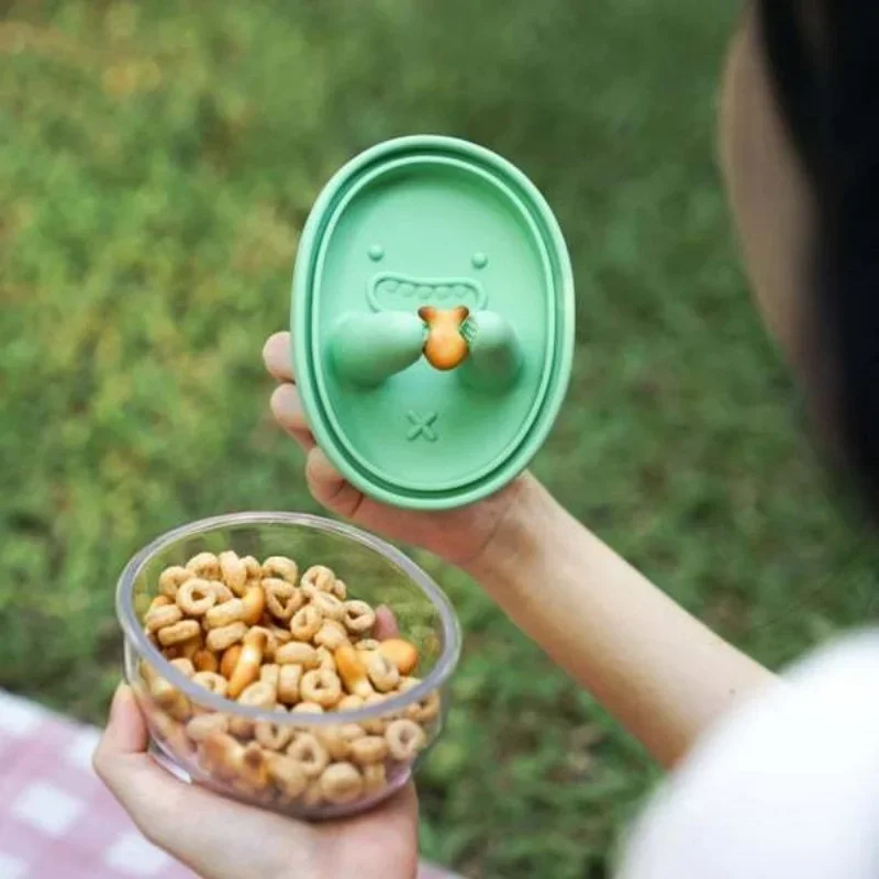 손을 깨끗이 유지하세요 실리콘 뚜껑이 있는 도시락 상자 - Food And Snacks For Picnic 리뷰 및 가격