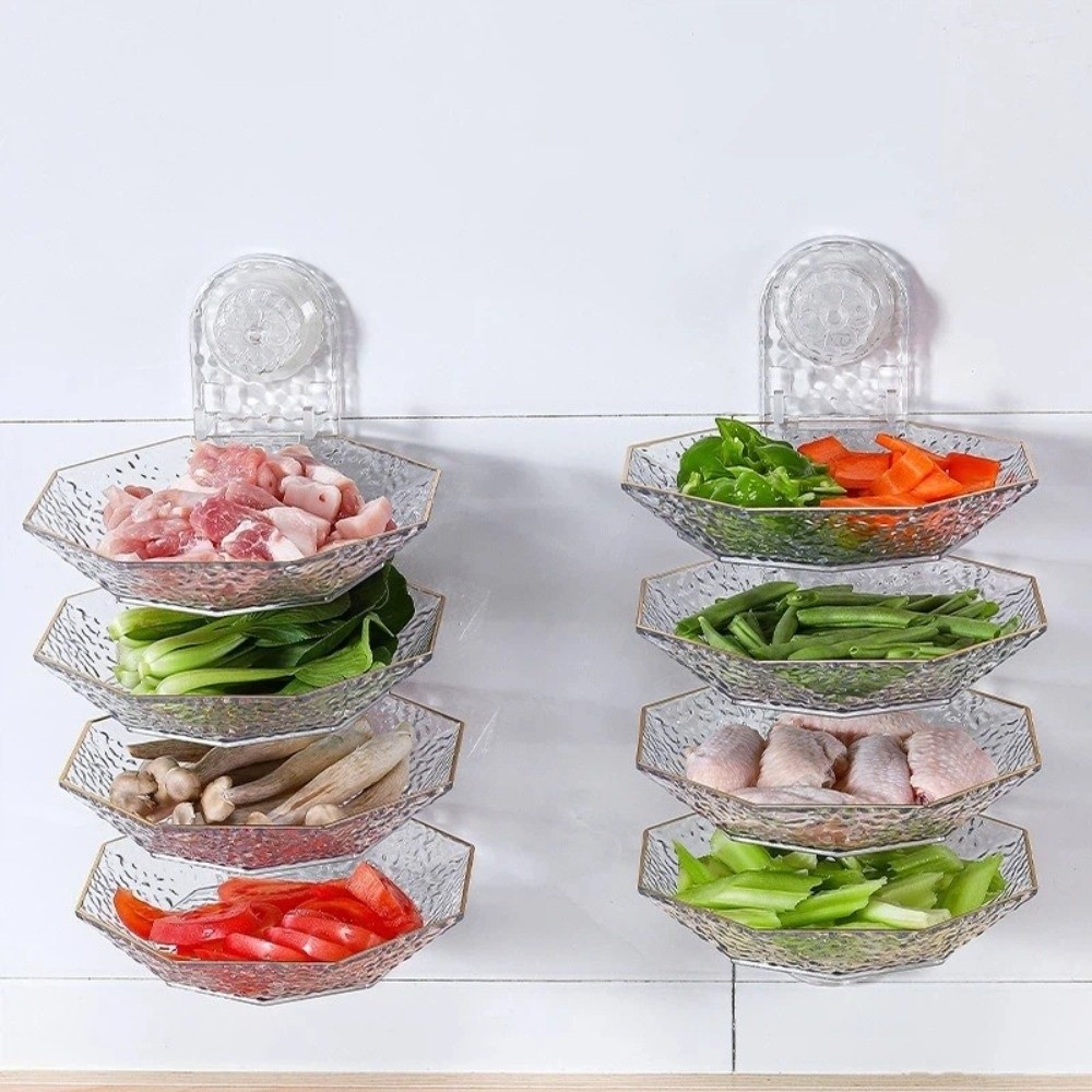 빙하 패턴 음식 준비 접시 투명 공간 절약형 스낵 그릇 - Food And Snacks For Picnic 리뷰 및 가격