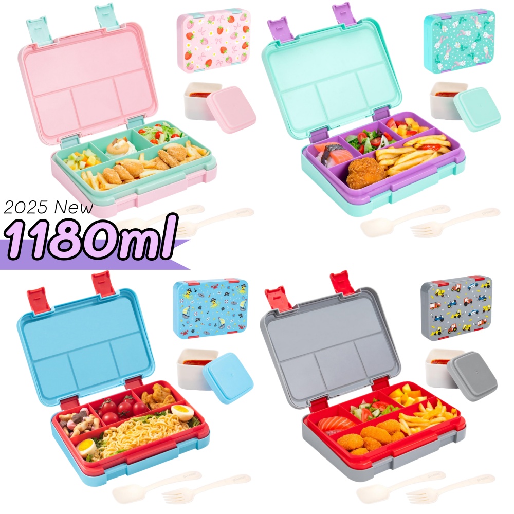 40온스 만화 패턴 도시락 세트, 새지 않는 분리형 칸 - Food And Snacks For Picnic 리뷰 및 가격