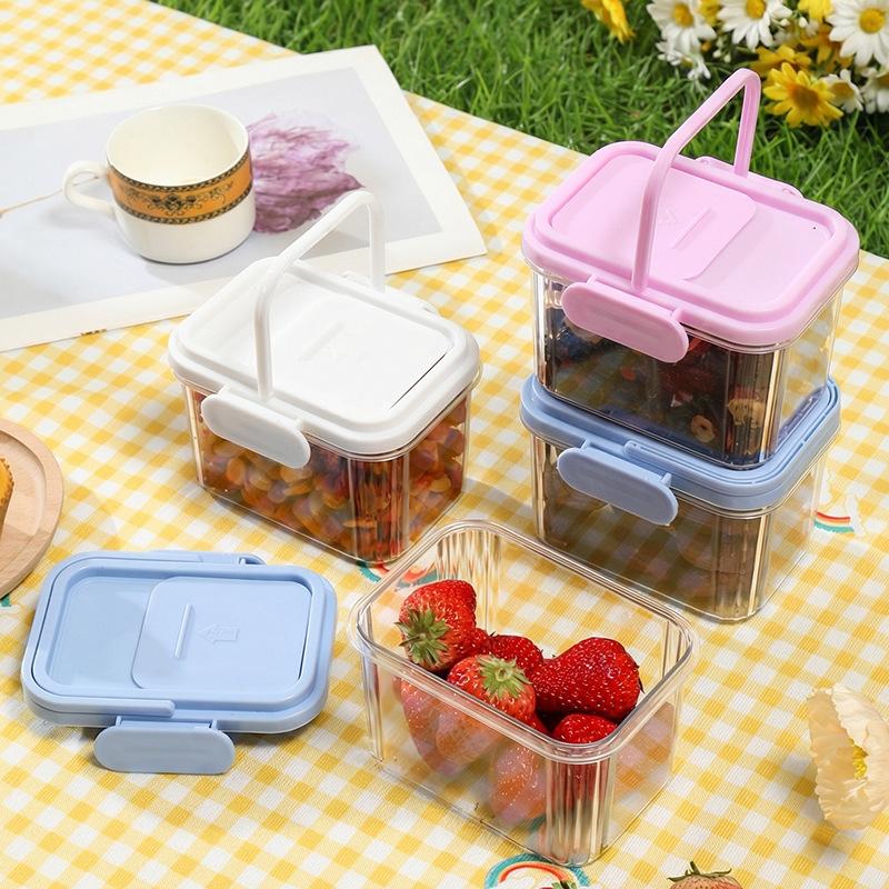 밀폐형 식품 보관 용기 손잡이 뚜껑이 있는 플라스틱 누 - Food And Snacks For Picnic 리뷰 및 가격